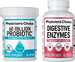 CHOICE s Physician 60 Billion Probiotics + Digestive Enzymes for Digestive, Gut