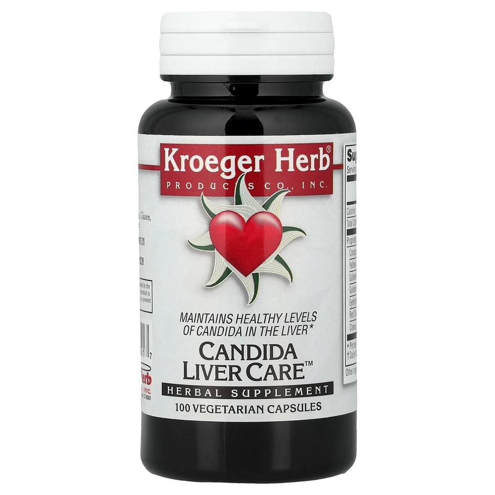 2 X Kroeger Herb Co, Candida Liver Care�, 100 Vegetarian Capsules