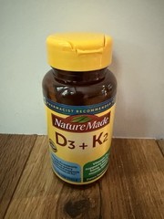 NEW NatureMade D3 + K2 Supplement 30 Softgels EXP 01/2027