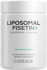 Codeage Liposomal Fisetin Supplement – Fisetin 500 mg, 60 Capsules Exp 12/2028