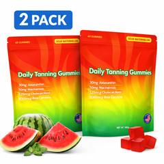 2 Pack Daily Tanning Gummies Supplement – 60 Gummies 30-Day Supply
