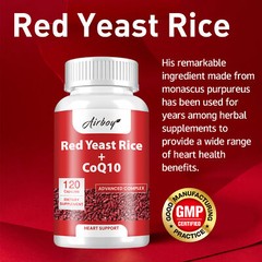 Red Yeast Rice + CoQ10 1300mg – Citrinin Free, Heart & Cardiovascular Health