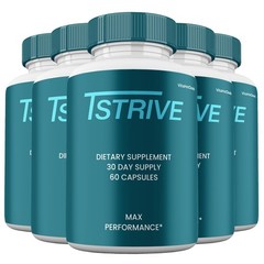 Tstrive Capsules, Max Strength, Tstrive all natural Men Supplement (5 Pack)