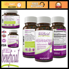 Potent Resveratrol 1450mg – 90 Day Supply, Antioxidant Support, Anti-Aging & Hea