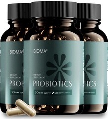 Bioma Probiotics Digestive Health Probiotic Gut Support for Men & Women (3 Pack)
