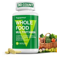 Vegan Whole Food Multivitamin with Iron, Daily Multivitamin for Men and Women…