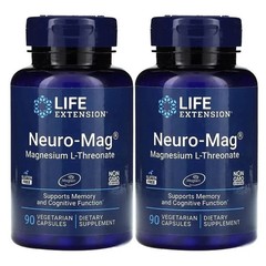 2 PACK Neuro-Mag Magnesium L-Threonate from 2000 mg Magtein – Life Extension