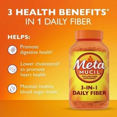 SEALED MetaMucil 3-in-1 Daily Fiber, 160 Capsules – EXP: 03/2027