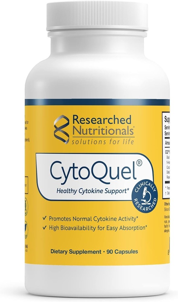 Researched Nutritionals CytoQuel 90 Capsules Vegan Cytokine Support Formula BEST