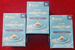 Zena Nutrition Pure Colostrum_3 Pack_1500Mg_270 Capsules_EXP 12/26_NEW_FAST SHIP