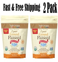 Spectrum Essentials Organic Ground Premium Flaxseed, 24 Oz -2pk
