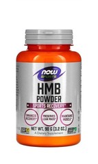 Now Foods Sports HMB Powder 3.2 oz 90 g GMP Quality Assured, Vegan EXP 06/27