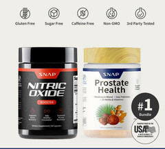 SNAP Prostate Health + Nitric Oxide Booster Supplement 180 Capsules