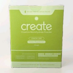 Create Single Serve Creatine Monohydrate Powder – 5g, Sugar-Free, Lemon/Lime