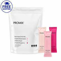 Promix Electrolyte Drink Mix Variety Pack 12 Sticks Watermelon Peach Berry
