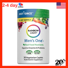 Rainbow Light Multivitamin for Men, Vitamin C, D & Zinc, Probiotics, Men’s One M
