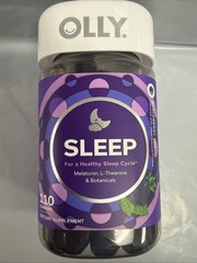 OLLY Restful Sleep Gummies 110 Ct Blackberry EXP 02/06/26