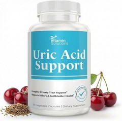 Dr Vitamin Uric Acid Support – Tart Cherry, Cranberry + Pomegranate. EXP-01/2028