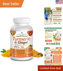 Turmeric Curcumin & Ginger Anti-Inflammatory Supplement – 1965mg Extra Strength