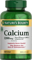 Nature’s Bounty Calcium 1200 mg with 1000 IU 120 Count (Pack of 1), Green