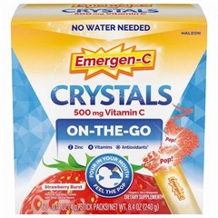56 Cnt / Emergen-C Crystals On-the-Go STRAWBERY BURST Immune Support w/Vitamin C