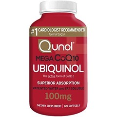 Ubiquinol CoQ10 Qunol Mega 100mg Superior Absorption 120 softgels