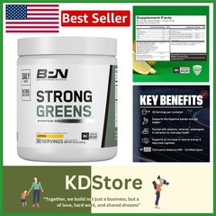 BPN Strong Greens Lemon Superfood Powder – 30 Servings for Vitality & Gut Health