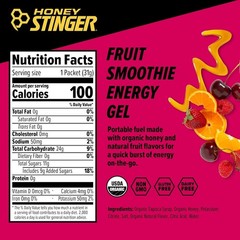 USDA Organic Fruit Smoothie Energy Gel – 12 Pack for Endurance Performance