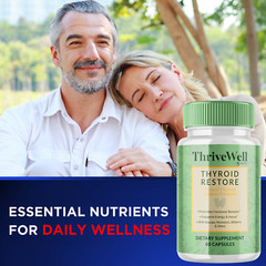 Thrive Well Thyroid Support Pills Advanced Formula Balance Support 300 Capsules