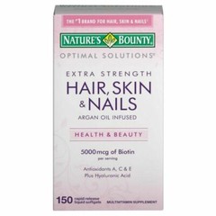 Nature’s Bounty Optimal Solutions Hair Skin & Nails Extra Strength 150 Count
