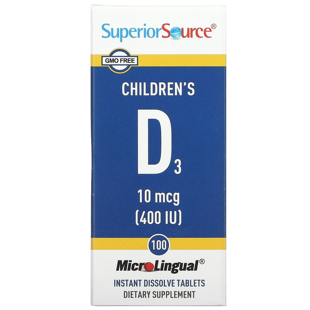 Children’s D3, 10 mcg (400 IU), 100 MicroLingual Instant Dissolve Tablets