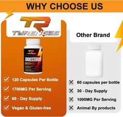 Testosterone Booster, Turkesterone Supplement 1300Mg Ultra High Strength (Ajuga