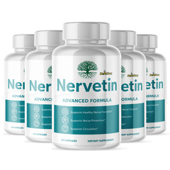 Nervetin- Brain Support- 5 Bottles- 300 Capsules