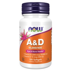 NOW FOODS Vitamin A & D 10,000/400 IU – 100 Softgels