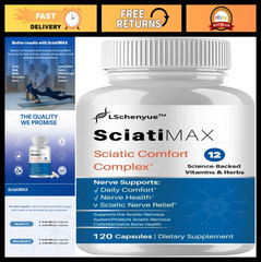 Sciatica Nerve Pain Relief – Herbal Extracts, Natural Ingredients, 120 Capsules