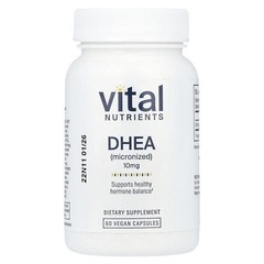 DHEA (Micronized), 10 mg, 60 Vegan Capsules