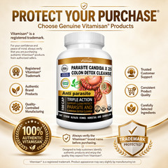 Potent Candida Cleanse Yeast support & Detox With Herbs Enzymes bio