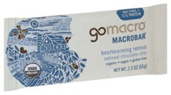 Gomacro Organic Macrobar Oatmeal Choclate Chip 2.3 Oz