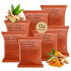 Kroma’s 24K Chicken Bone Broth Powder 7 Pack, 7 Servings – Organic Protein-Rich