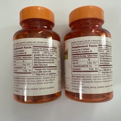 Lot of 2 Sundown Odorless Fish Oil, 1290mg, Omega 3 Supplement, Exp. 08/26+