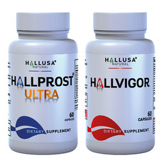 Hallprost Ultra & Hallvigor 120 Cap Dietary Supplement for Men Prostate Vitamins