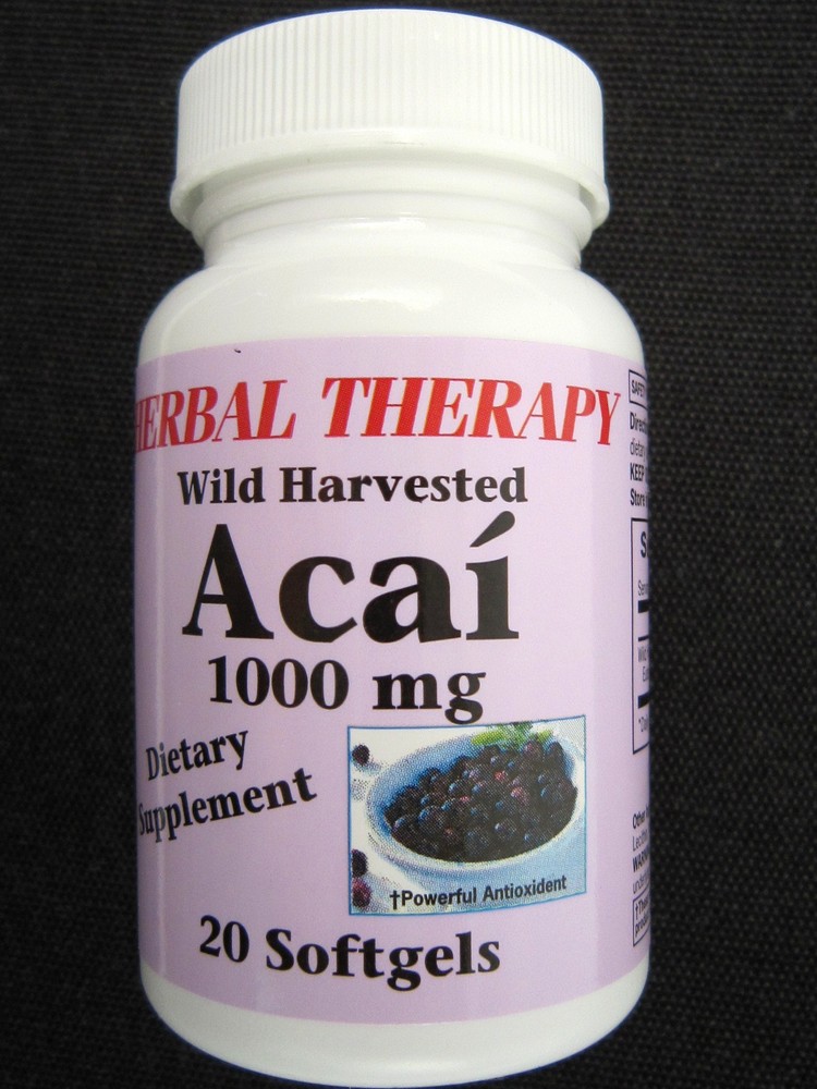 ACAI BERRY Extract 1000mg Dietary Supplement Antioxidant Wild Harvested