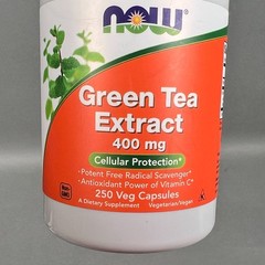NOW FOODS Green Tea Extract 400 mg 250 Veg Capsules (Best By: 02/2027) SEALED