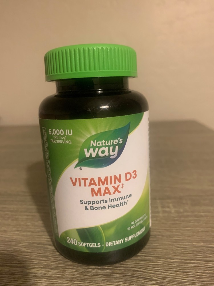 Vitamin D3 Max 125 mcg(5,000IU), 240 gels