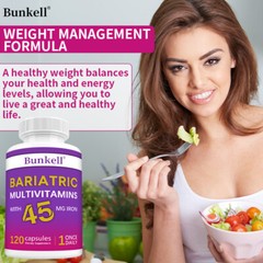 Bariatric Multivitamin Capsule with 45mg Iron for Weight Loss Burn Fat