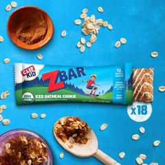 Zbar Iced Oatmeal Cookie SoftBaked Energy Snack Bars NonGMO Organic 18 Pack