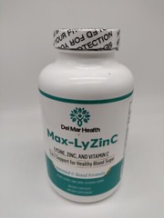 Del Mar Health Max-LyZinC 180ct Exp 08/2025