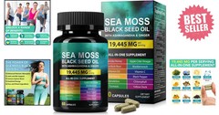 Natural Rems Sea Moss Gummies 16-in-1 – Ashwagandha Black Seed Oil Bladder Wrack