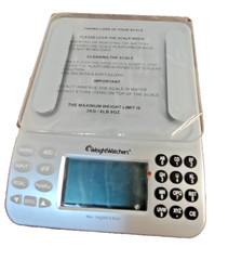 Weight Watchers Electronic Food SCALE w/ Points Values Database Glass top WORKS