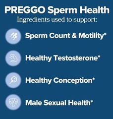 3PACK Preggo Sperm Health Capsules for Men Sperm Count & Motility,180 Vegan Caps